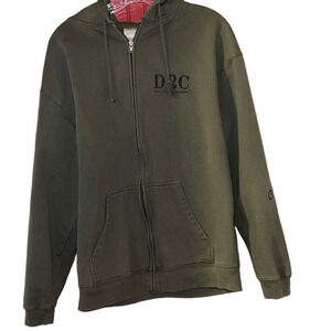 Green Zip-Up Hoodie with Logo Dirt Road Cowgirl XL